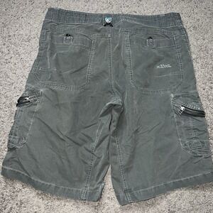 KUHL Cargo Shorts Mens 34 Green Vintage Patina Dye Outdoor Camping Hiking